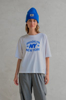 Футболка женская Penn&Ink 01/530 ( white/royal blue )