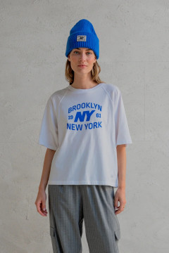 Футболка женская Penn&amp;Ink 01/530 ( white/royal blue )